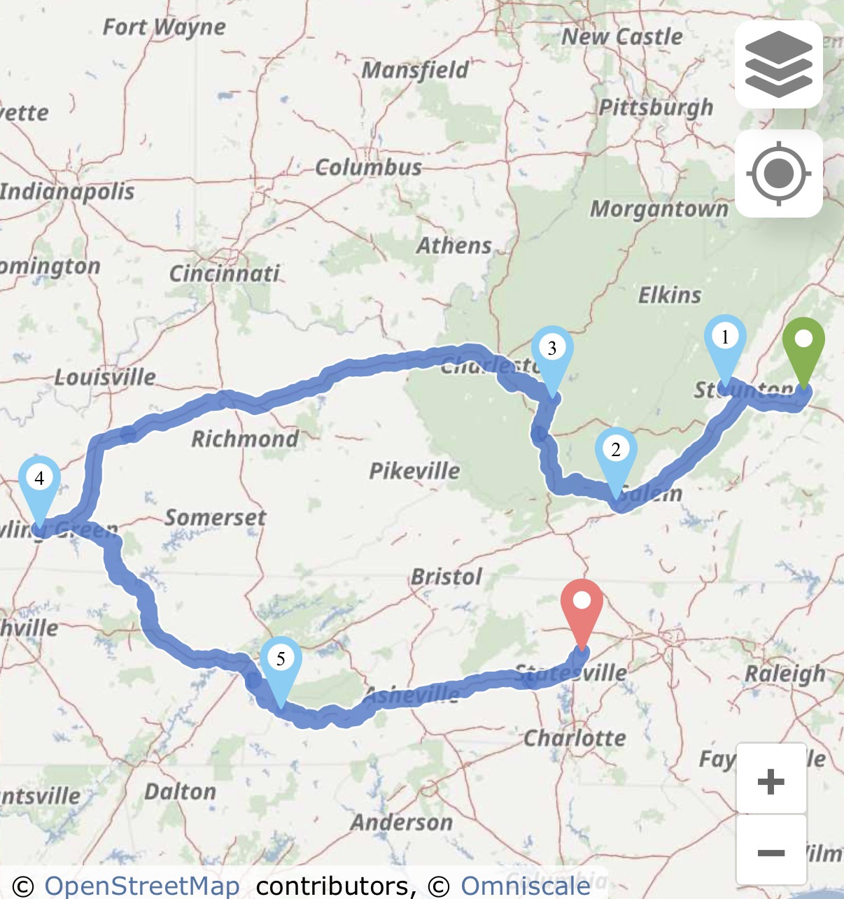 Charlottesville, VA to Hickory, NC