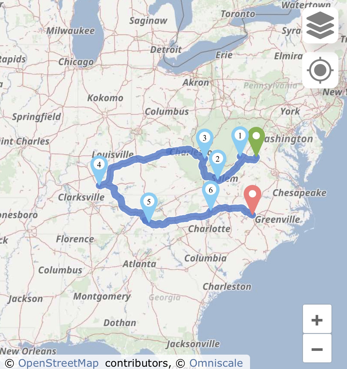 Charlottesville, VA to Raleigh, NC