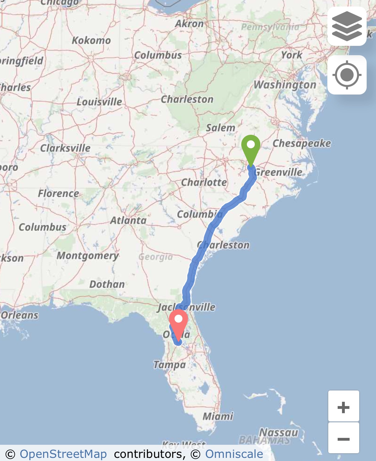 Raleigh, NC to Wildwood, FL