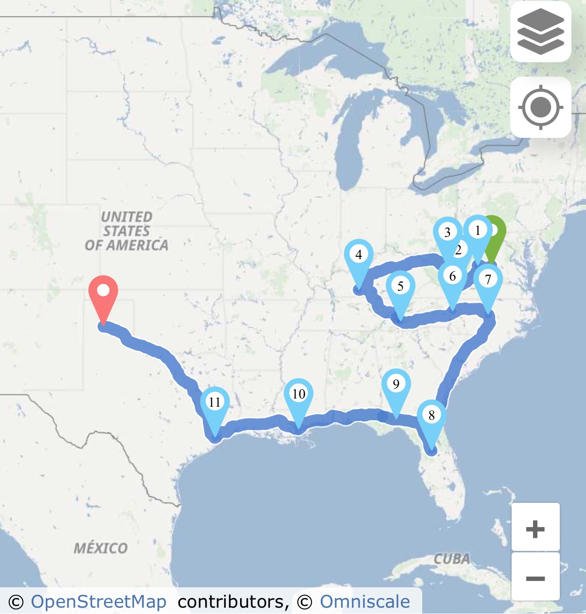 Charlottesville, VA to Amarillo, TX