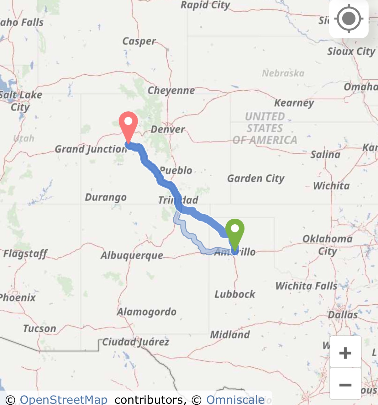 Amarillo, TX to Aspen, CO