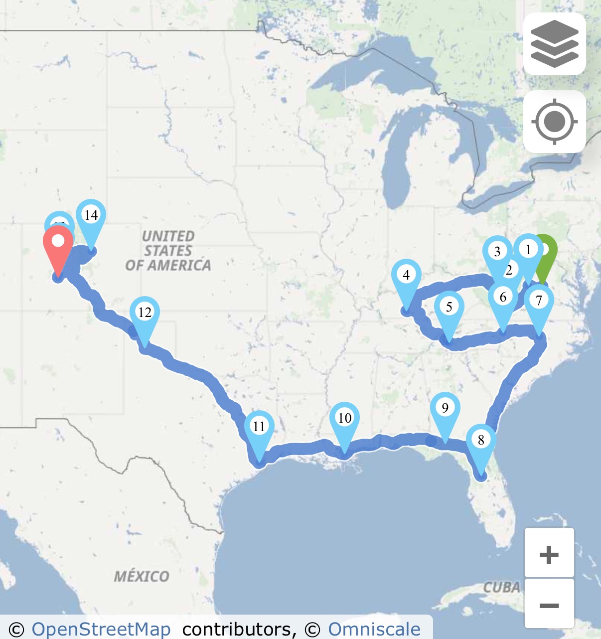 Charlottesville, VA to Gunnison, CO