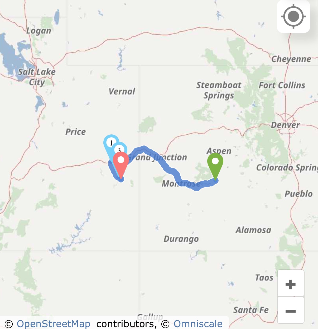 Gunnison, CO to Moab, UT