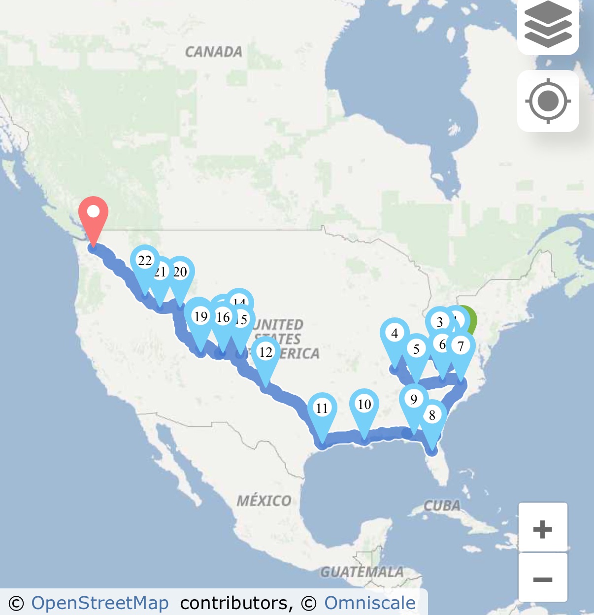 Charlottesville, VA to Seattle, WA
