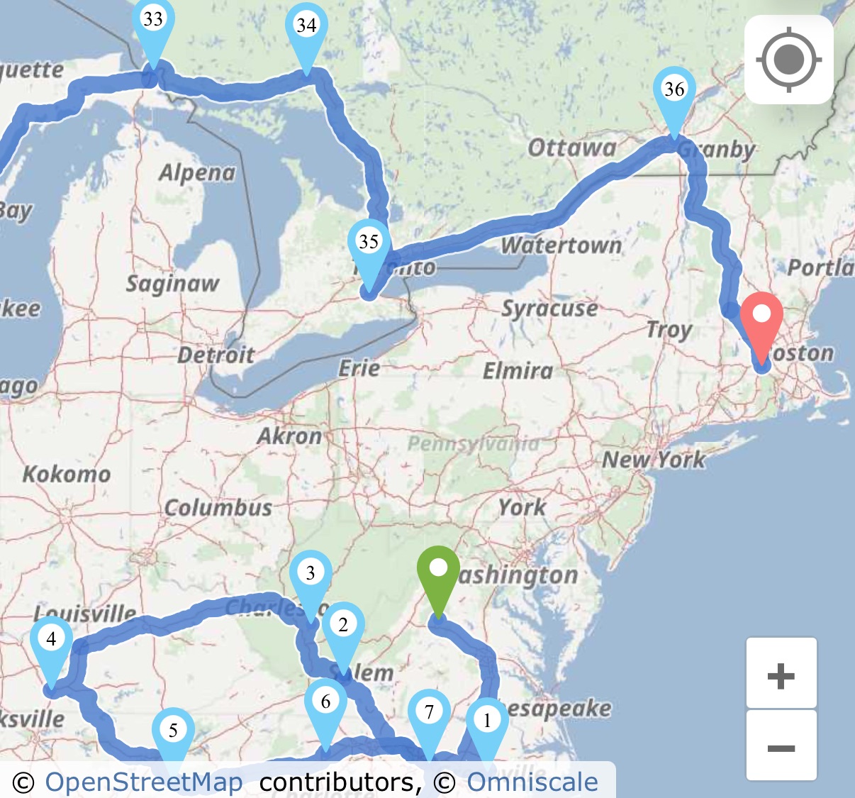 Charlottesville, VA to Sutton, MA